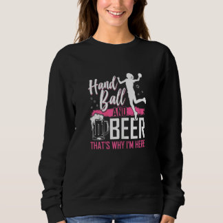 Sudadera Balonmano Femenino Y Cerveza Gráfico Chicas Mujere
