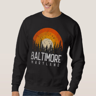 Sudadera Baltimore Maryland MD Vintage Retro de los años 80