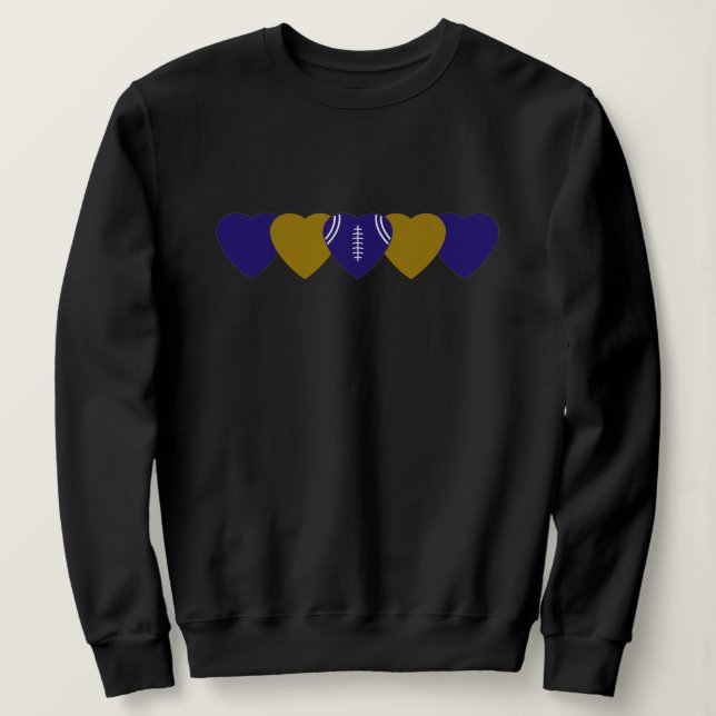 Sudadera Baltimore Ravens Fútbol Oscuro (Anverso del diseño)