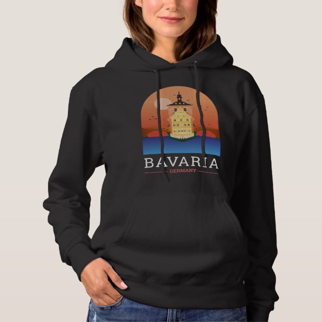 Sudadera Bamberg Bayern Germany City Skyline Silhouette Out (Anverso)
