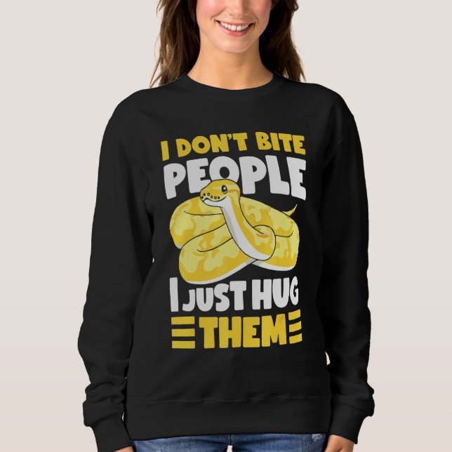 Sudadera Banana Ball Python I Don't Bite People I Just Hug  (Anverso)