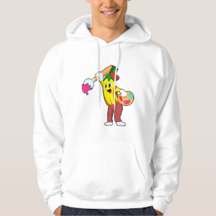 Sudadera Banana como pintora con pincel de pintura