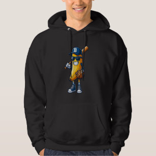 Sudadera Banana divertida jugando al béisbol con frutas de 