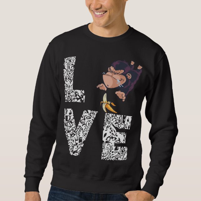 Sudadera Banana Lover Funny Monkey Tropical Summer Fruit Lo (Anverso)