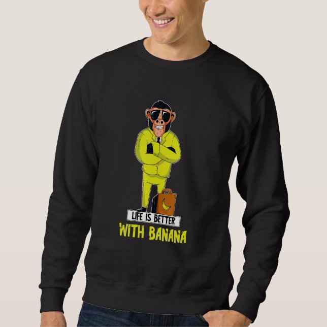 Sudadera Banana  Monkey Suit Vegan Food Banana (Anverso)