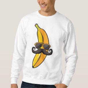 Sudadera Banana Mustache Gafas de sol cara Funny Fruto Guay