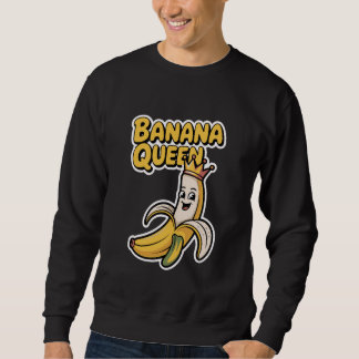 Sudadera Banana Queen Kawaii Crowned Fruit