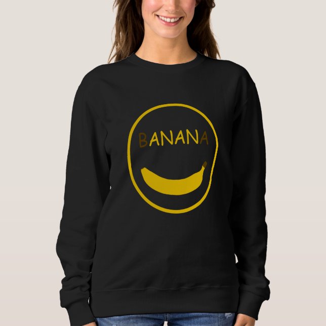 Sudadera Banana Smiling Face Fruit Health For Vegetarians (Anverso)