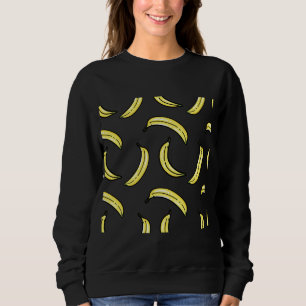 Sudadera Banana Tropical Sumer Fruto Patrón Guay Alimentos 