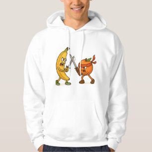 Sudadera Banana vs. Naranja Ninja - Batalla épica de frutas