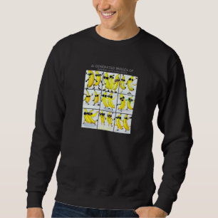 Sudadera Bananas de baile Gafas de sol Ai Meme de arte gene