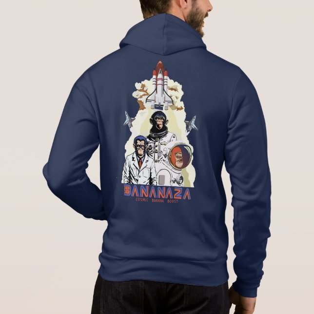 Sudadera BANANAZA: Equipo de Monos Espaciales (Reverso)