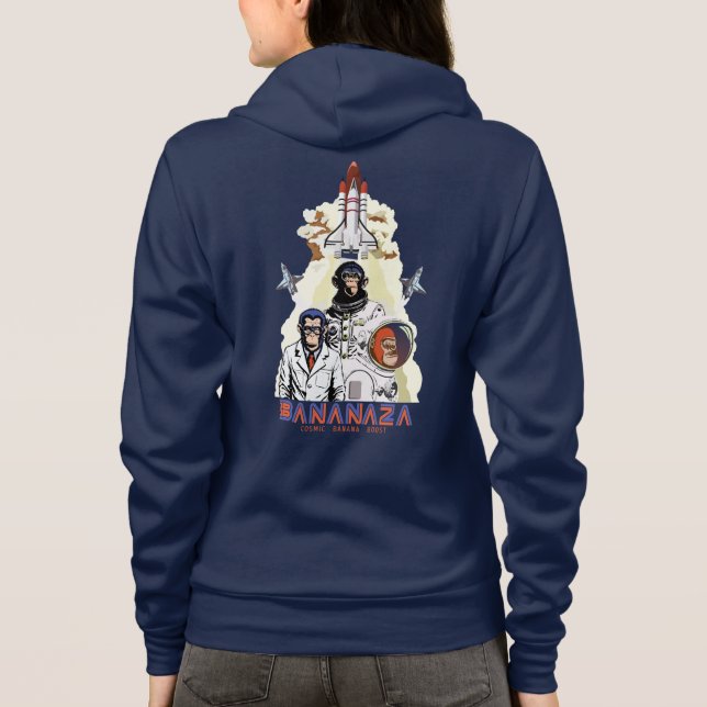 Sudadera BANANAZA: Equipo de Monos Espaciales (Reverso)