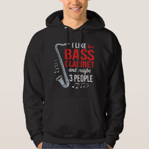 Sudadera Banda de marcha Clarinet Nerd Funny Bass Clarinet