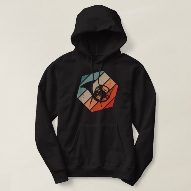 Sudadera Banda retro-franco de marcha del cuerno - francés  (Diseño del anverso)