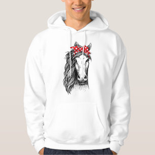 Sudadera Bandana de caballo linda para amante de montar a c