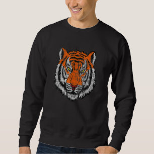 Sudadera Bandas de tigre de Bengala Máscara de cara