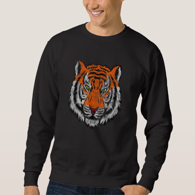 Sudadera Bandas de tigre de Bengala Máscara de cara (Anverso)