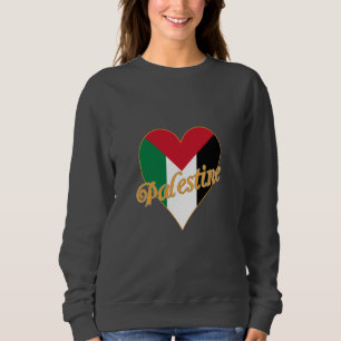 Sudadera Bandera ف Palestina س ن ط árabe e inglés WordArt