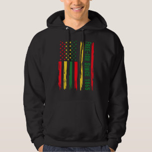 Sudadera Bandera Africana Americana cedida desde 1865 Áfric