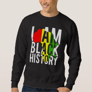 Sudadera Bandera africana Soy Historia Negra Hombres Negros