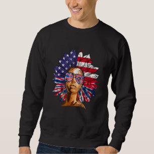 Sudadera Bandera afroamericana de mujeres negras marea gira