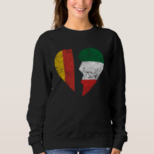 Sudadera Bandera alemana italiana Corazón Alemania Italia B