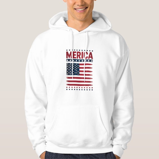 Sudadera Bandera Americana 4 de Julio Merica (Anverso)