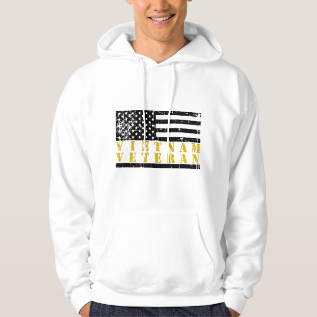Sudadera Bandera Americana Amarilla con Texto Deteriorada V (Anverso)