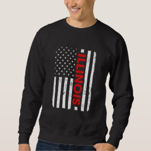 Sudadera Bandera Americana Antigua Vintage Retro Orgullo de