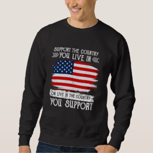 Sudadera Bandera Americana Apoya Al País Que Vives En Estad