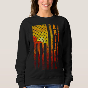 Sudadera Bandera Americana Arizona Orgullo Cactus Patriótic