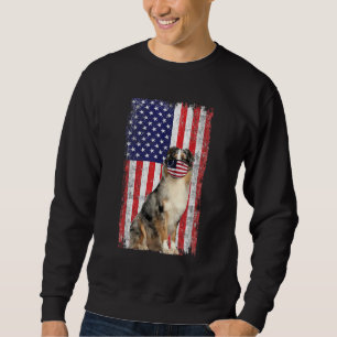Sudadera Bandera Americana Australiana El Perro Lleva Cara 