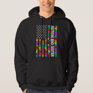 Sudadera Bandera Americana Autismo Gran Hermana Conciencia