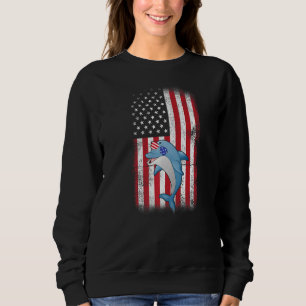 Sudadera Bandera Americana Ballena Niños Chicas Hombres Cua