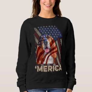 Sudadera Bandera Americana Basset Hound Patriótico Perro 4