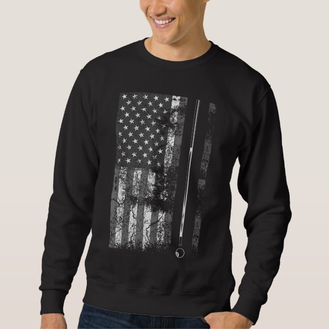 Sudadera Bandera Americana Billiard Stick Cute Table Game F (Anverso)