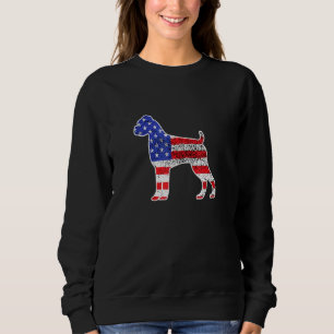 Sudadera Bandera Americana Boxer Patriótico Boxer Perro 4 D