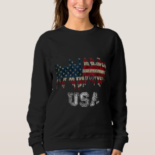 Sudadera Bandera Americana Caballo Patriótico Usa