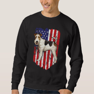 Sudadera Bandera Americana Cable Fox Terrier 4 De Julio Ee.
