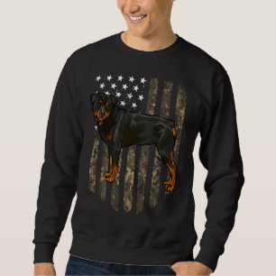 Sudadera Bandera Americana Camo Rottweiler 4 De Julio Ee.Uu