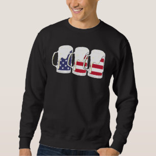 Sudadera Bandera Americana Cerveza 4 De Julio Hombres Mujer