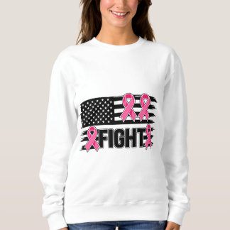 Sudadera Bandera Americana Conciencia del Cáncer de Seno Lu