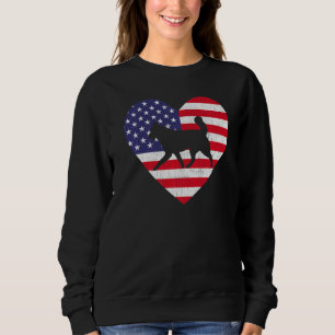 Sudadera Bandera Americana Corazón Siberian Husky Perro 4 D