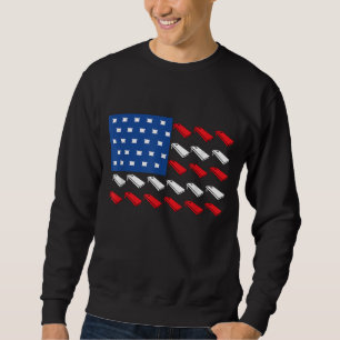 Sudadera Bandera Americana Cornhole Para El Equipo De Bebid