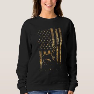 Sudadera Bandera Americana de Camuflaje Patriótica Deer Hun