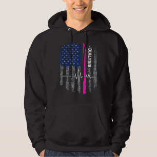 Sudadera Bandera Americana de Conciencia de Diálisis