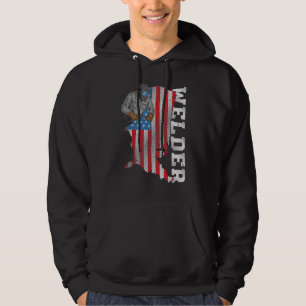 Sudadera Bandera Americana De Soldadura Patriótica Mapa De 