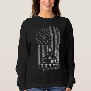 Sudadera Bandera Americana del jugador de billar
