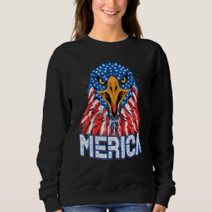 Sudadera Bandera Americana Diseño Águila Calva Mullet 4 De 